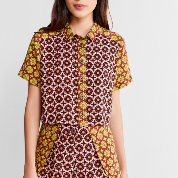 UO Shadow Moon Button-Down Top - Picture 2 of 9